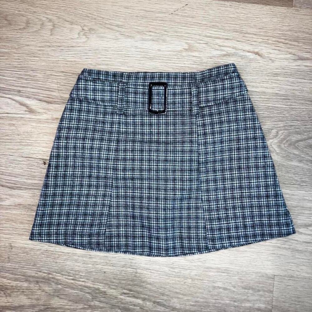 Vintage 90s y2k plaid belted charlotte russe mini skirt - Picture 4 of 7
